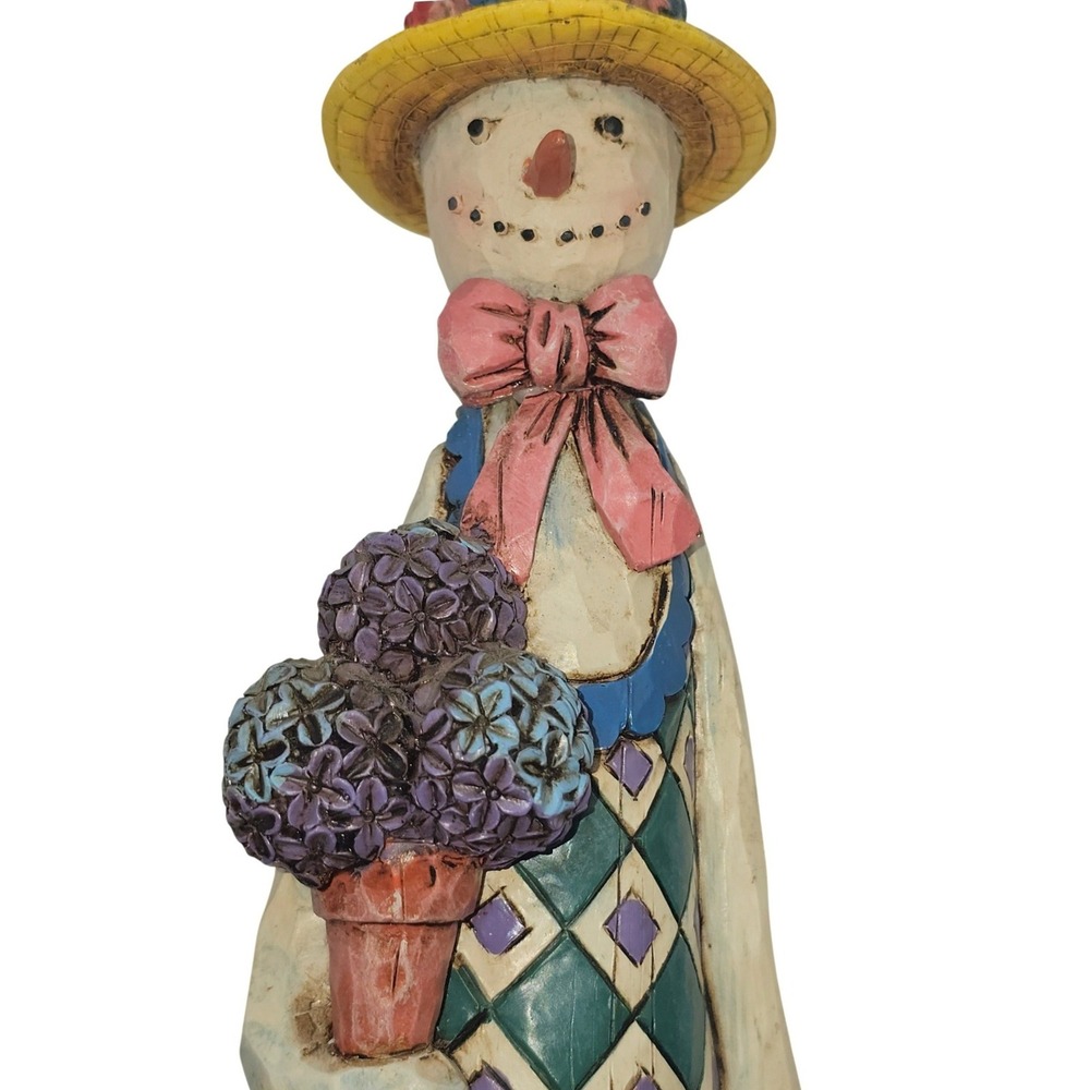 Jim Shore Heartwood Creek 2004 Winter‎ Bloom 14"Tall Snowman